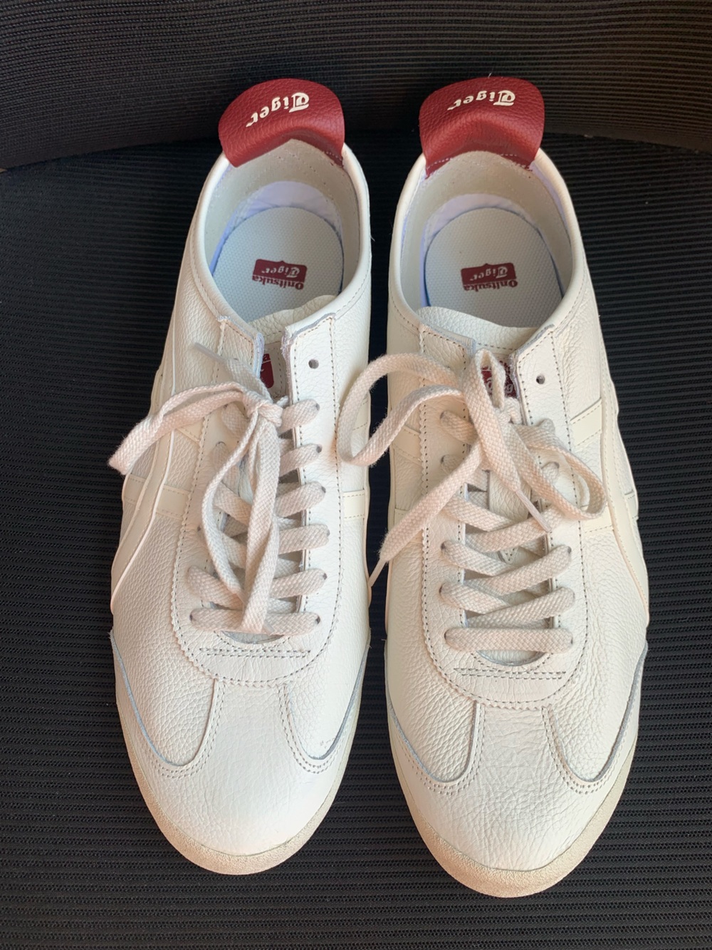 Onitsuka Tiger Mexico 66 Cream Burgundy Leather Sneakers